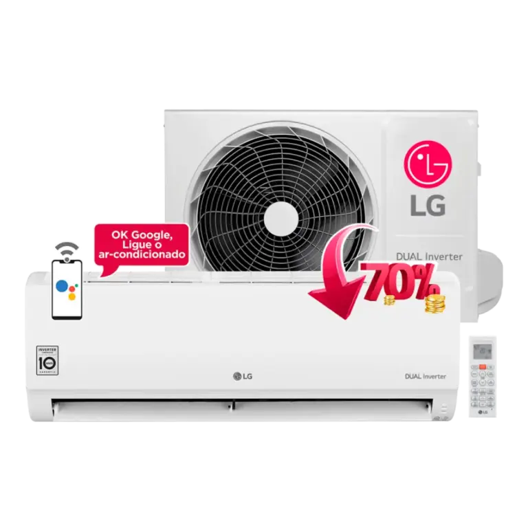 Ar Condicionado Split Hi Wall LG Dual Inverter Voice +IA 9000 Btus Frio 127v R-32